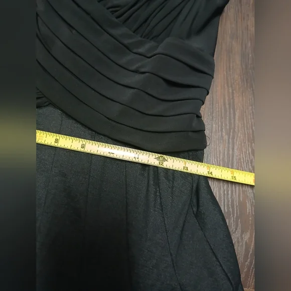 Adrianna Papell Black Pleated Midi Dress - Picture 6 of 8